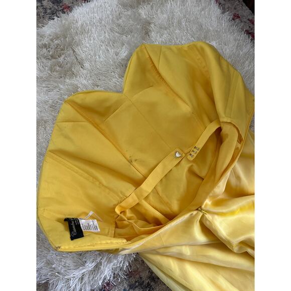 Cassandra Stone by Mac Duggal Flash 7245L Yellow strapless Prom formal dress 6 - Picture 8 of 12